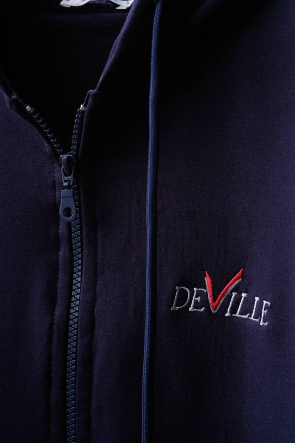 logo dettaglio Felpa Zip DeVille - DeVille Padel Company - Firenze